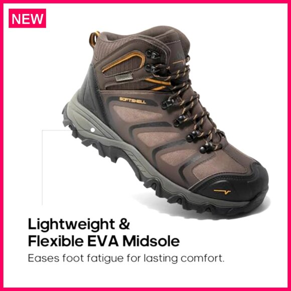 Men\'s Steel Toe Waterproof Work Boots Slip Resistant Construction Safety main image 7